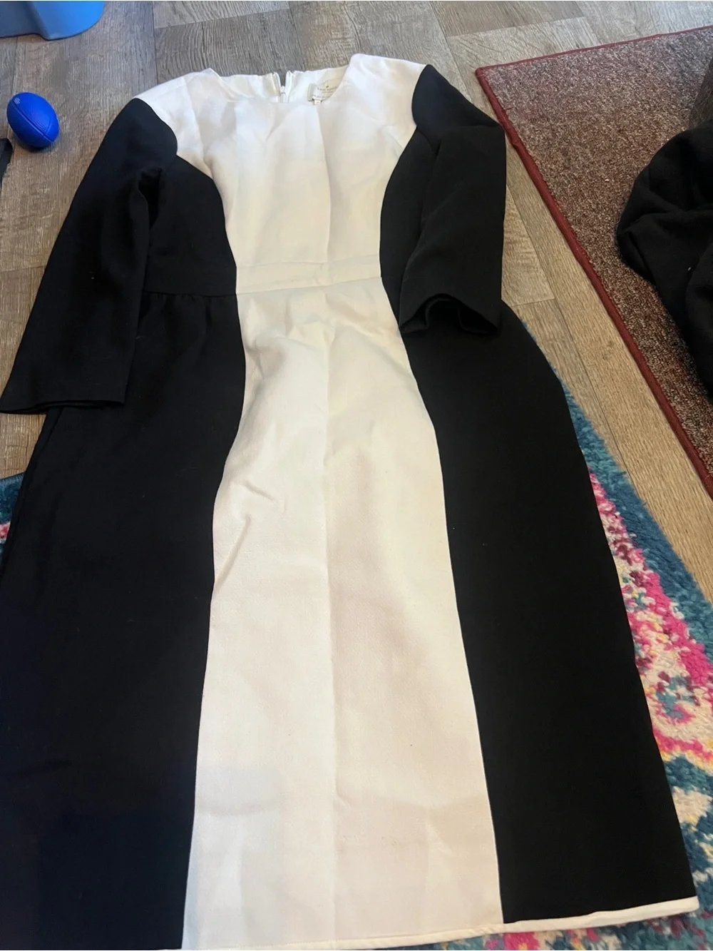 Kate spade black and white colorblock dress size 8